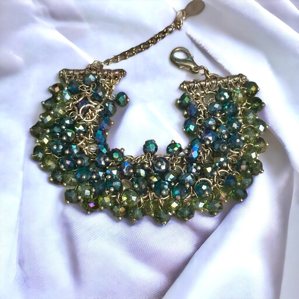 Ali Khan NY AB cluster crystal bracelet
